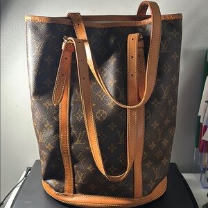 Louis Vuitton Tan and Brown Monogram Tote